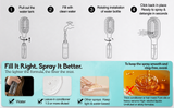 Refillable Spray Hair Comb Anti Static Detangling Brush Eliminate Frizz Tangles Portable Hair Styling Water Spray Brush For All Hair Types