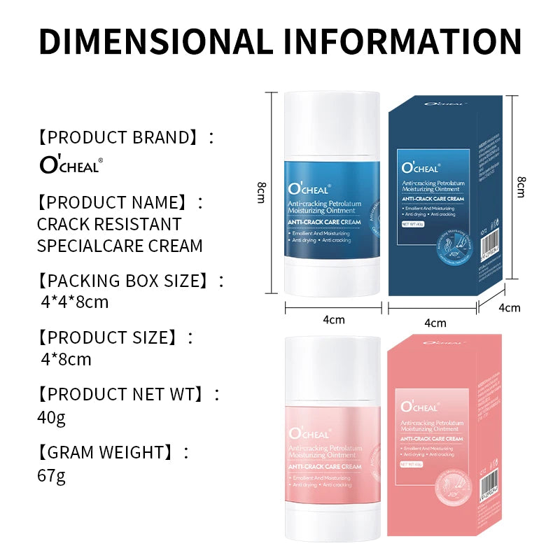 O’CHEAL 40g Foot Skin Care Cream Stick Nourishing Cream Hand Facial Cream Removal Dead Skin Moisturizing Hand Feet Gel Skin Care