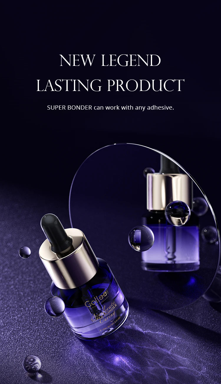 Gollee Eyelash Extensions Glue 15ml Eyelash Cleansing Primer Super Bonding Lasting Lash Extension Primer Professional Adhesive