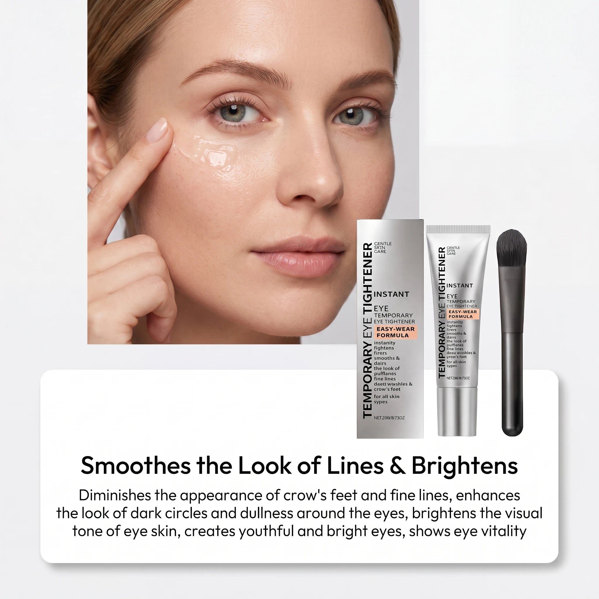 Instant Firming Eye Cream Anti Aging Lighten Dark Circles Reduce Puffiness Moisturize Wrinkle Elimination Easy Absorb Daily Eye Care