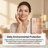 Zephoco Liquid Foundation Spf 50+ Magic Color Changing Waterproof Sweat-Resistant Full Coverage Concealer Long-Lasting Base Makeup