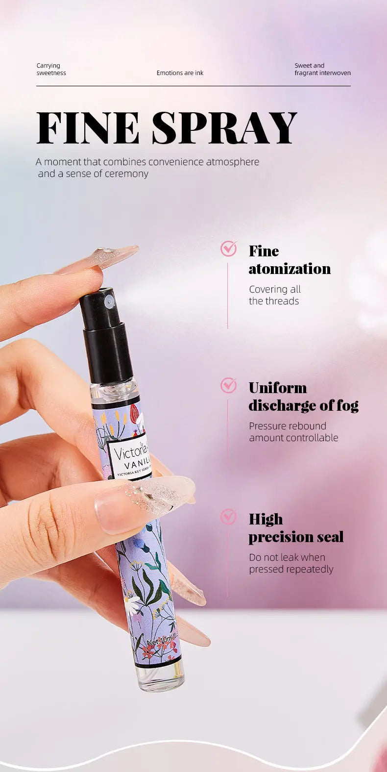 5pcs Rich Floral Fragrance 10ml Set Hair and Body Fragrance Spray Long-Lasting Scent Women Holiday Gift box set Beautiful