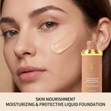 Zephoco Liquid Foundation Spf 50+ Magic Color Changing Waterproof Sweat-Resistant Full Coverage Concealer Long-Lasting Base Makeup