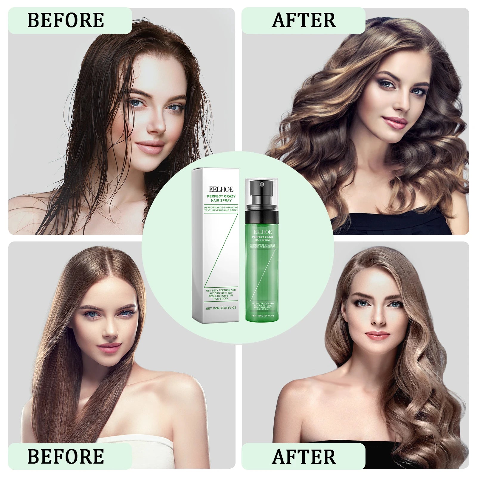 EELHOE No Wash Dry Hair Spray Refreshing Hair Styling Spray Fluffy Hair Care Oil Control Free Air and Fluffy Dry Shampoo Spray