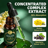 Mullein Leaf Extract Drops - Lung Cleanse - Powerful Mullein for Immune Support,Detox & Respiratory Support - Herbal Supplements
