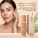 Zephoco Liquid Foundation Spf 50+ Magic Color Changing Waterproof Sweat-Resistant Full Coverage Concealer Long-Lasting Base Makeup