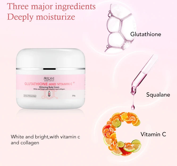 AILKE Whitening Skin Care Set, With Glutathion Vitamin C, Brighter Smoother Skin, Reduce Dark Spots, Clean Skin, Moisturizing