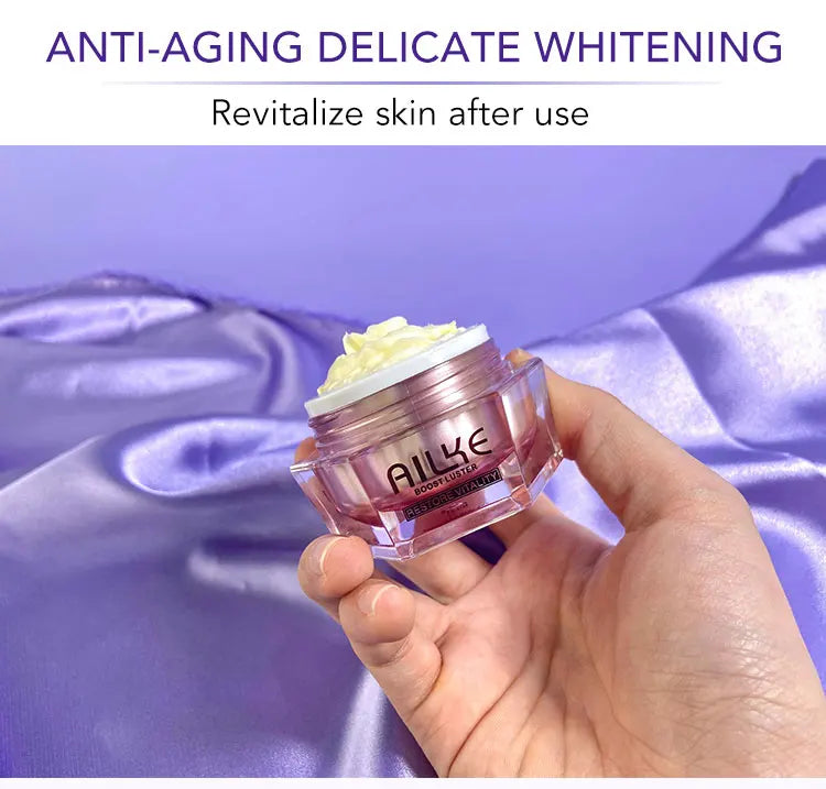 AILKE Lightening Facial Cream, Brightening, Reduce Spots, For Black and Dark Skin, Whitening Face Care Set for All Skin Types