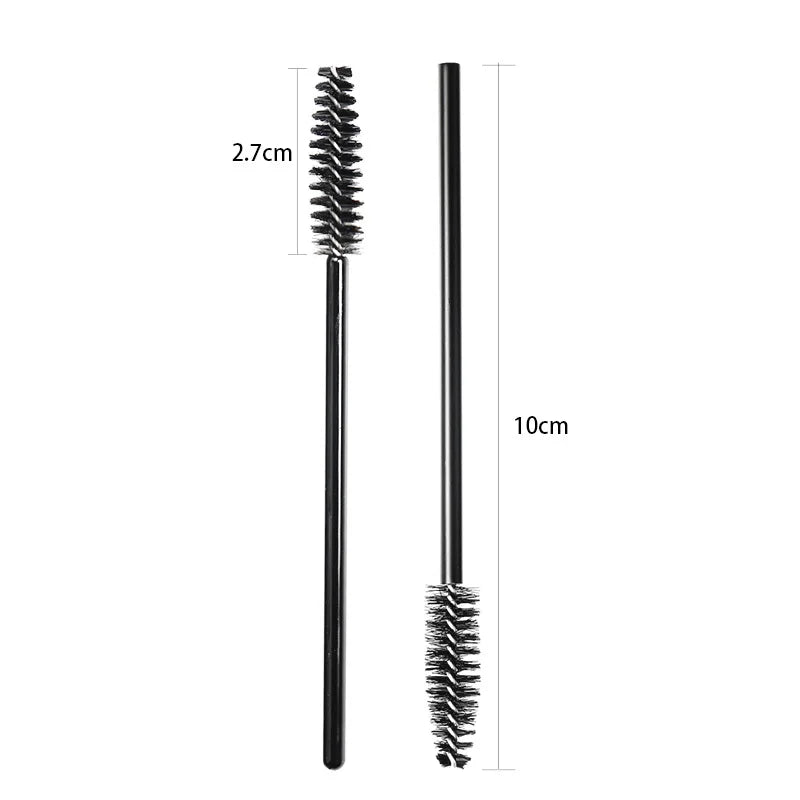 50Pcs Makeup brushes Disposable Crystal Eyebrow brush Diamond Handle Mascara Wand Applicator Eye Lashes Eyelash Extension Tools