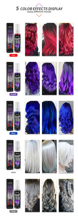 Temporary Hair Color Spray One-Time Hair Dyeing Instant Hair Salon Multi Color Hair Dye Makeup Chalk Washable DIY Party Styling