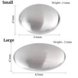 1Pcs 304 Stainless Steel Deodorant Soap Oval Hand Washer Deodorizing Metal Soaps Bactericidal Cleaning Products Kitchen Tools