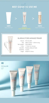 FOCALLURE Makeup Primer Oil Control Face Base Invisible Pores Cream Before Makeup Moisturizing Foundation Primer Cosmetics