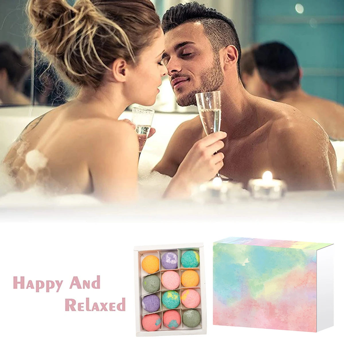 12pcs Organic Bath Balls Gift Natural Mini Handmade Bathing Foot Spa Rich Essential Oils For Moisturizing Dry Skin Relaxing