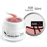 50ml TPO Free Jelly Nail Extension Gel Nail Builder French Nail Gum Venalisa Clear Natural Color Soak Off UV Construction Gel