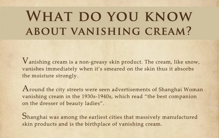 Chinese SHANGHAI Primer Peony Essential Oil Vanishing Cream Soothing Moisturizing Hydrating Classic Face Day Cream