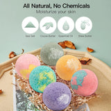 12pcs Organic Bath Balls Gift Natural Mini Handmade Bathing Foot Spa Rich Essential Oils For Moisturizing Dry Skin Relaxing