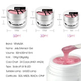 VENALISA Clear Color Extension Gel Pearl Glittle Gel Canni Supply Camouflage Fasting Jelly Nail Gel Self Leveling Acrylic Gel
