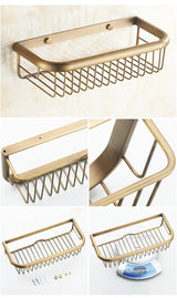Antique Bronze Bathroom Accessories Sets Towel Shelf Towel Holder Toilet Paper Holder Rove Hook Ceramic Bathroom Products EL3100