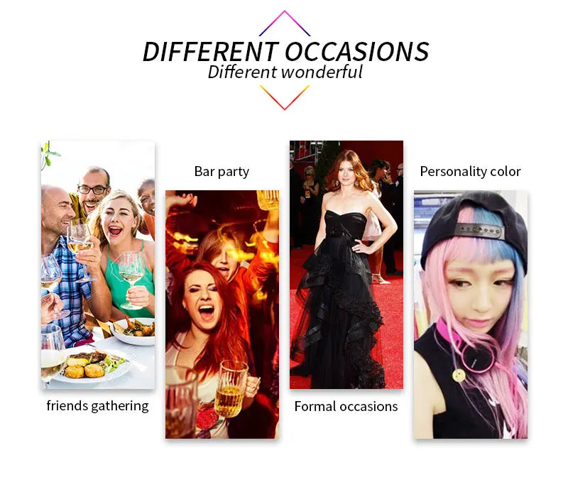 Temporary Hair Color Spray One-Time Hair Dyeing Instant Hair Salon Multi Color Hair Dye Makeup Chalk Washable DIY Party Styling
