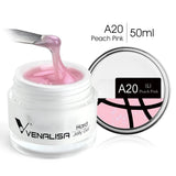 50ml TPO Free Jelly Nail Extension Gel Nail Builder French Nail Gum Venalisa Clear Natural Color Soak Off UV Construction Gel