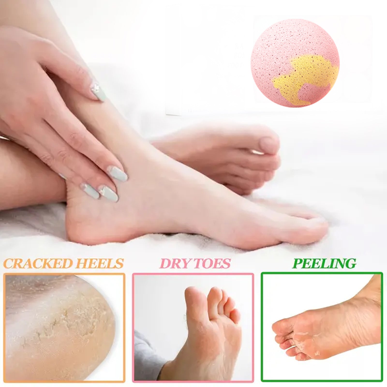 Bubble Bath Ball Flowers Scent Body Bathing Cleaning Relaxing Natural Herbal Essential Oil Anti Dry Cracking Foot Spa