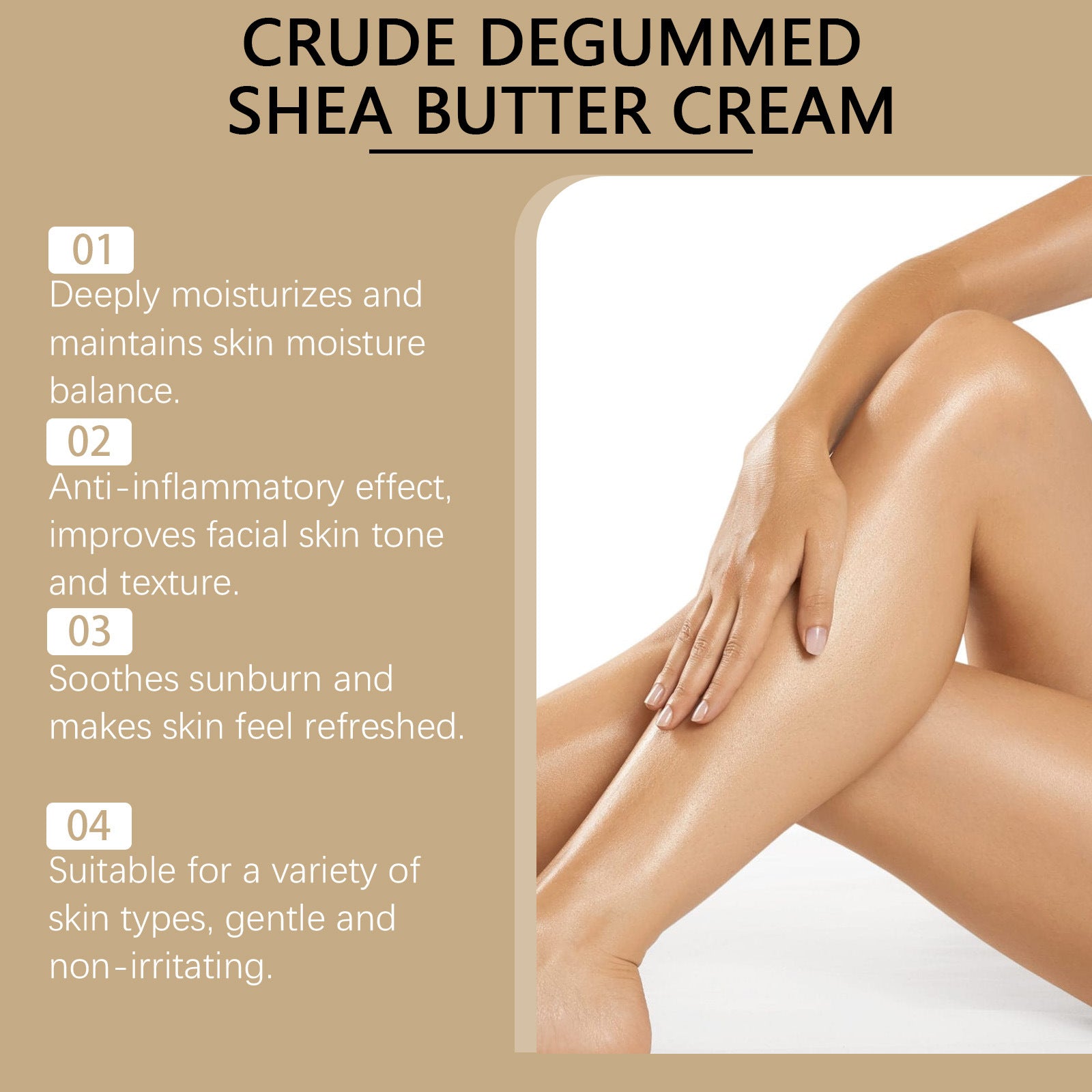 Pure Shea Butter Cream Relieve Redness Face Body Lotion Deep Moisturizing Soften Smoothing Balm Natural Nourishing Dry Skin Care