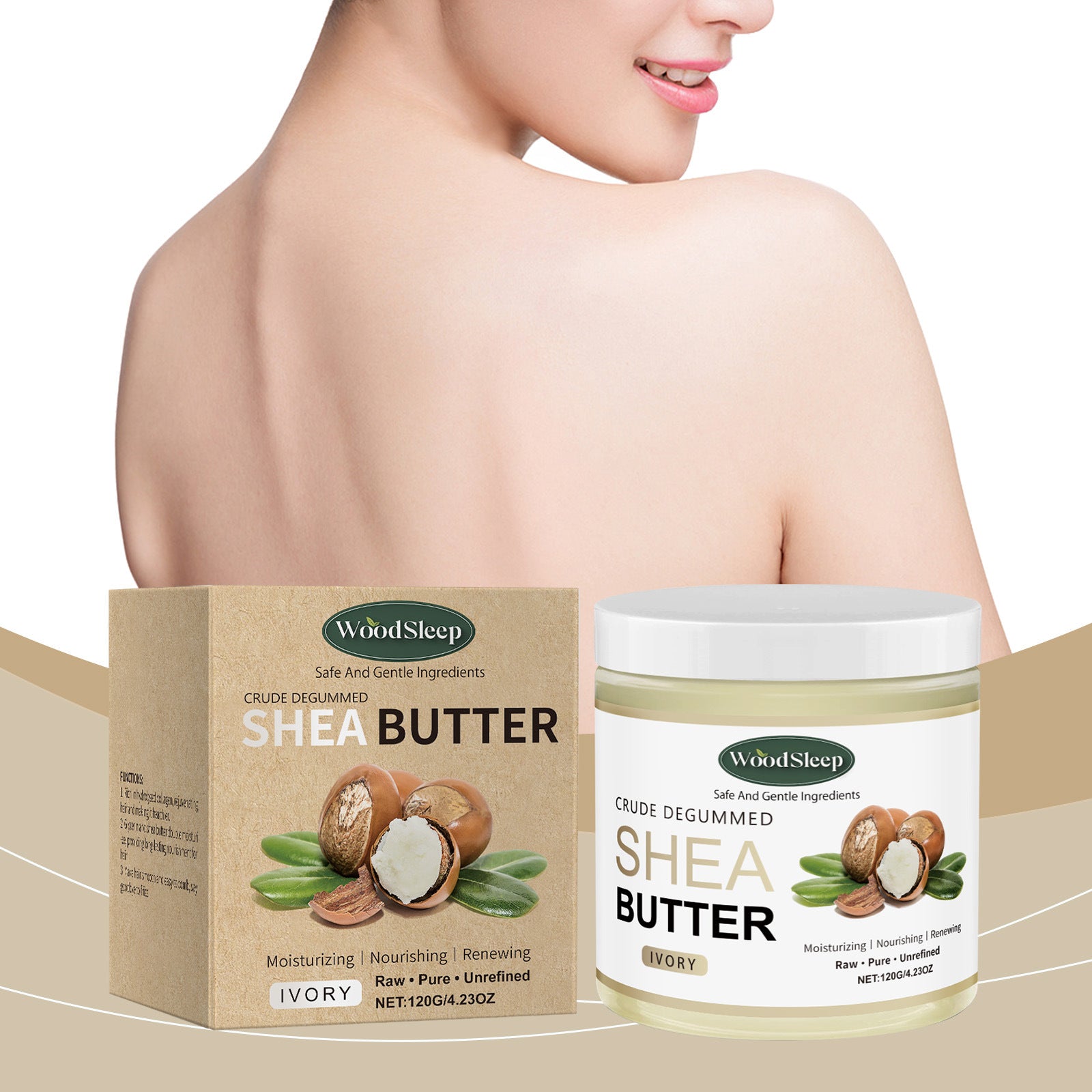 Pure Shea Butter Cream Relieve Redness Face Body Lotion Deep Moisturizing Soften Smoothing Balm Natural Nourishing Dry Skin Care