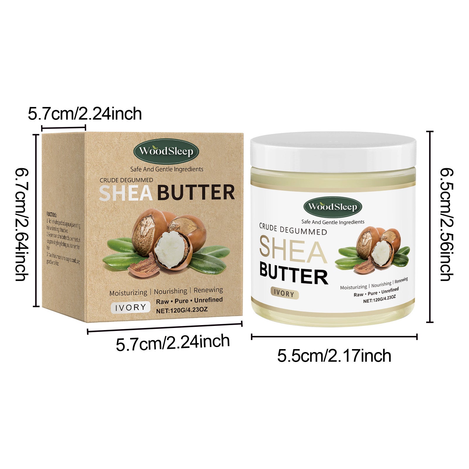 Pure Shea Butter Cream Relieve Redness Face Body Lotion Deep Moisturizing Soften Smoothing Balm Natural Nourishing Dry Skin Care