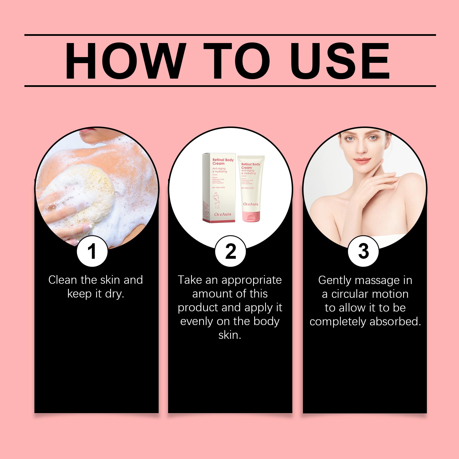 Retinol Tightening Body Lotion Anti-Wrinkle Repair Improve Sagging Skin Remove Cellulite Nourish Lift Firming Moisturizing Cream