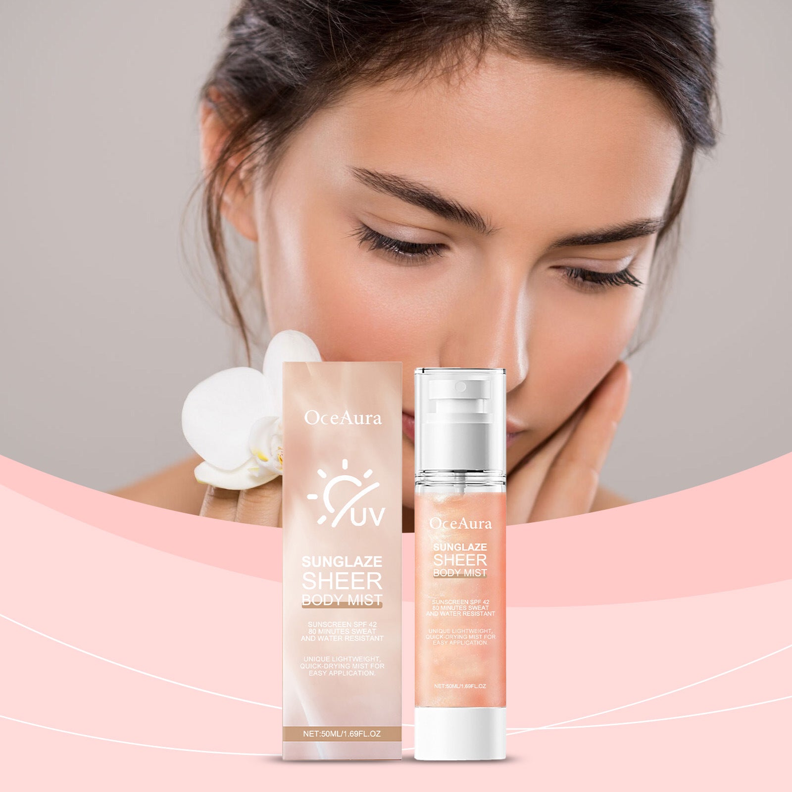 Refreshing Sunscreen Spray Body Sun Block Isolation Mist Long Lasting UV Protector Summer Outdoor Brightening Moisturizer Serum
