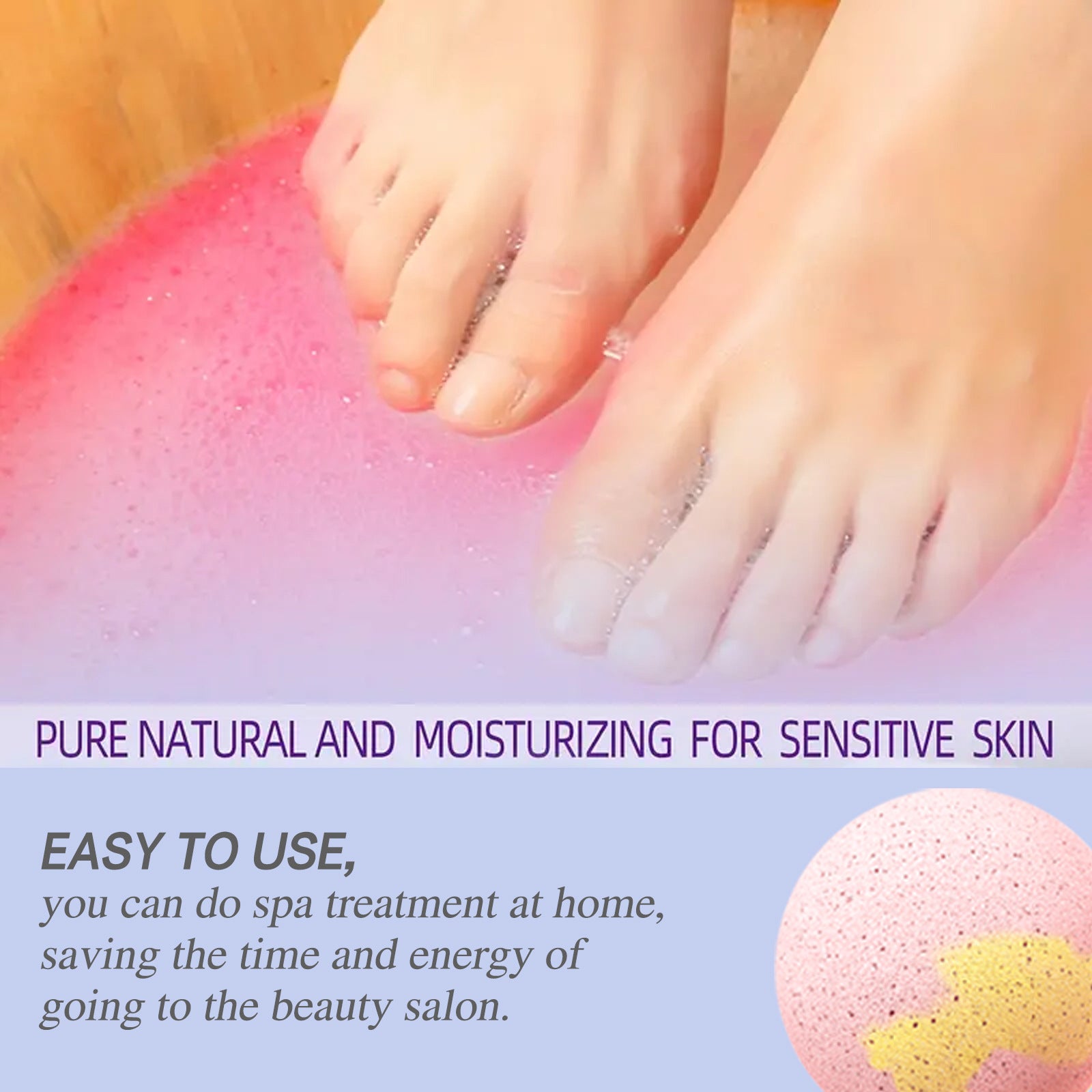 Bubble Bath Ball Flowers Scent Body Bathing Cleaning Relaxing Natural Herbal Essential Oil Anti Dry Cracking Foot Spa