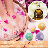 Bubble Bath Ball Flowers Scent Body Bathing Cleaning Relaxing Natural Herbal Essential Oil Anti Dry Cracking Foot Spa