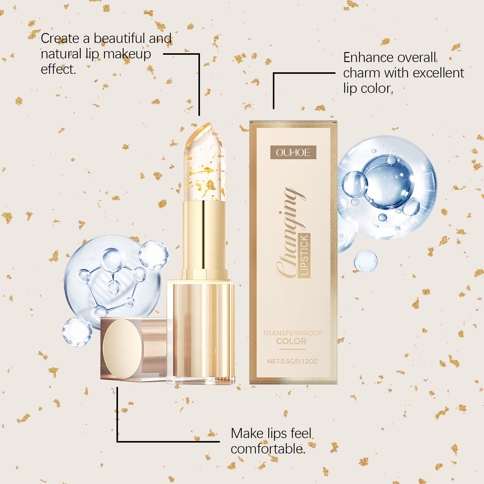 Transferproof Color Changing Lipstick Moisturizing Repairing Deep Nourishment Plumping Jelly Transparente Long Lasting Lip Balm