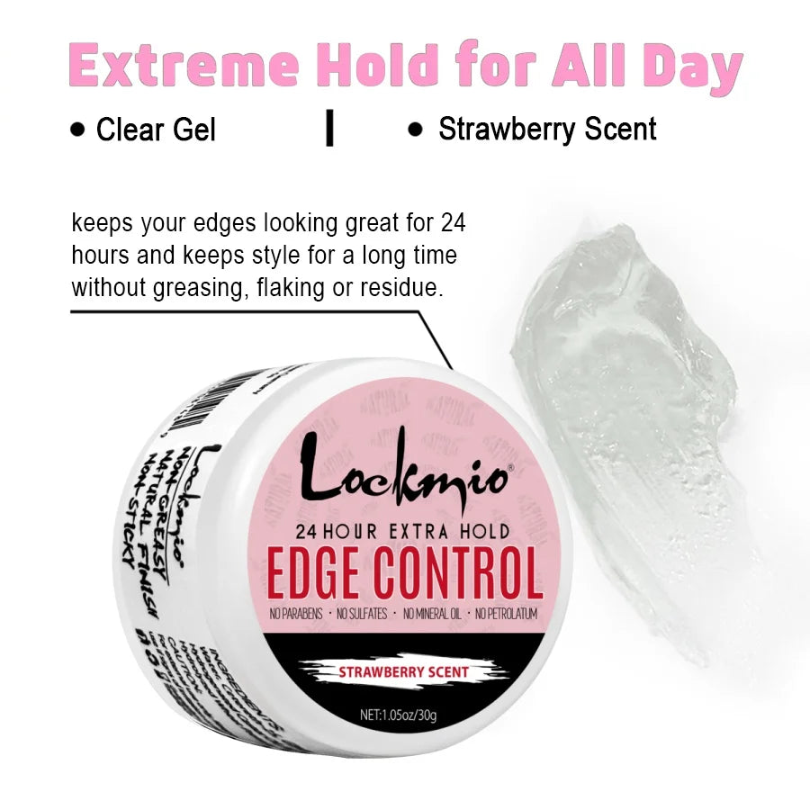 Women and Kid 30g Edge Control Gel Long Lasting Hold Control Wax Natural Finishing Anti-frizz Hair Wax Smoothing Styling Pomade
