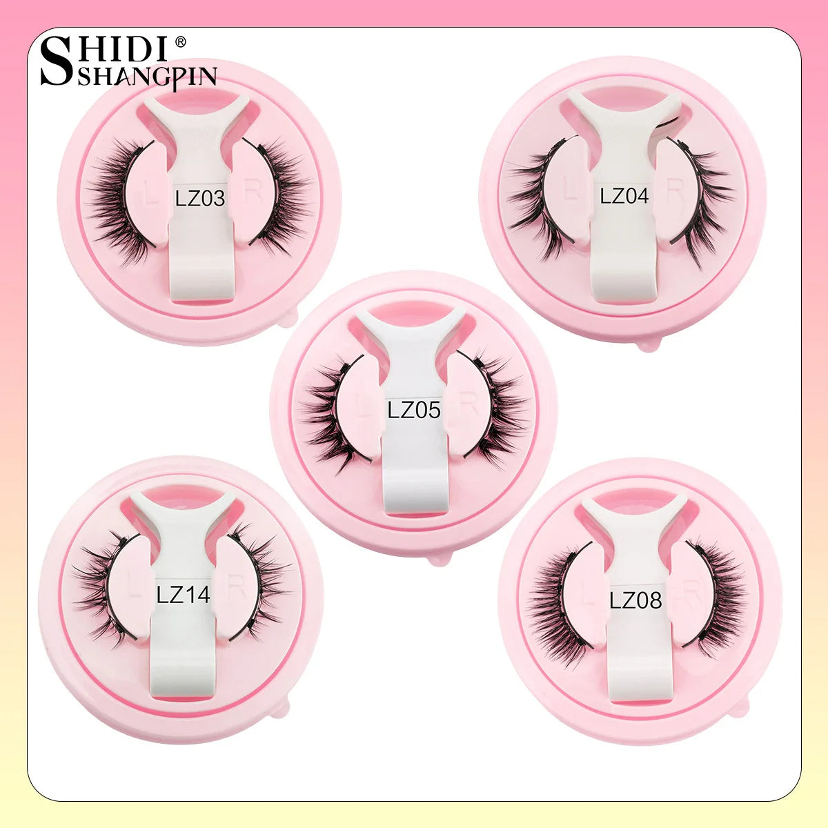 2 Pairs Magnetic Eyelash Natural Look Fluffy False Eyelashes Reusable Magnetic Eyelash Set with Applicator No Glue Need Makeup