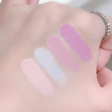 4 Colors Matte Blush Powder Set - Sweet Warm Tone Face Makeup Cheek Brightener Cosmetic Illuminator for Enhanced Facial Beauty