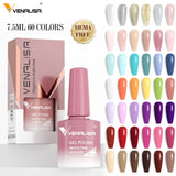 Venalisa HEMA TPO FREE Nail Gel Polish Glitter Gorgeous Full Coverage Soak Off UV LED French Nail Jelly Pink Nude Collection