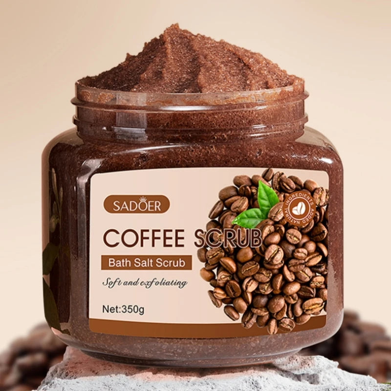 350g Coffee Exfoliating Skin Cleansing Scrub, Body Scrub, Deeply Cleanses and Softens Skin, Brightens Skin Tone, Suitable for Bo