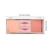 3-Color Cheek Red Plate Nude Makeup Natural Matte Milk Tea Orange Eye Shadow Makeup Lasting High Color Rendering Invisible
