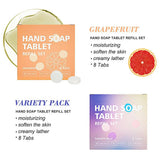 Hand Soap Tablet Refills 8pcs Foaming Hand Wash Tablet Refills Refreshing Fragrance Hand Washing Tool for Business Trip Travel