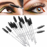 25/50/100 Pcs Eyelash Brushes Mascara Wands Eyelash Makeup Brush Spoolies for Eyebrow Eye Lash Extension Removing Beauty Tools