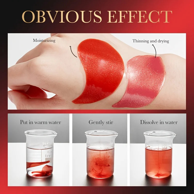 Pomegranate Eye Mask Multi-Effect Nourishing And Moisturizing Eye Patch for Hydrating the Eye Area 60pcs/bottle-1 bottle