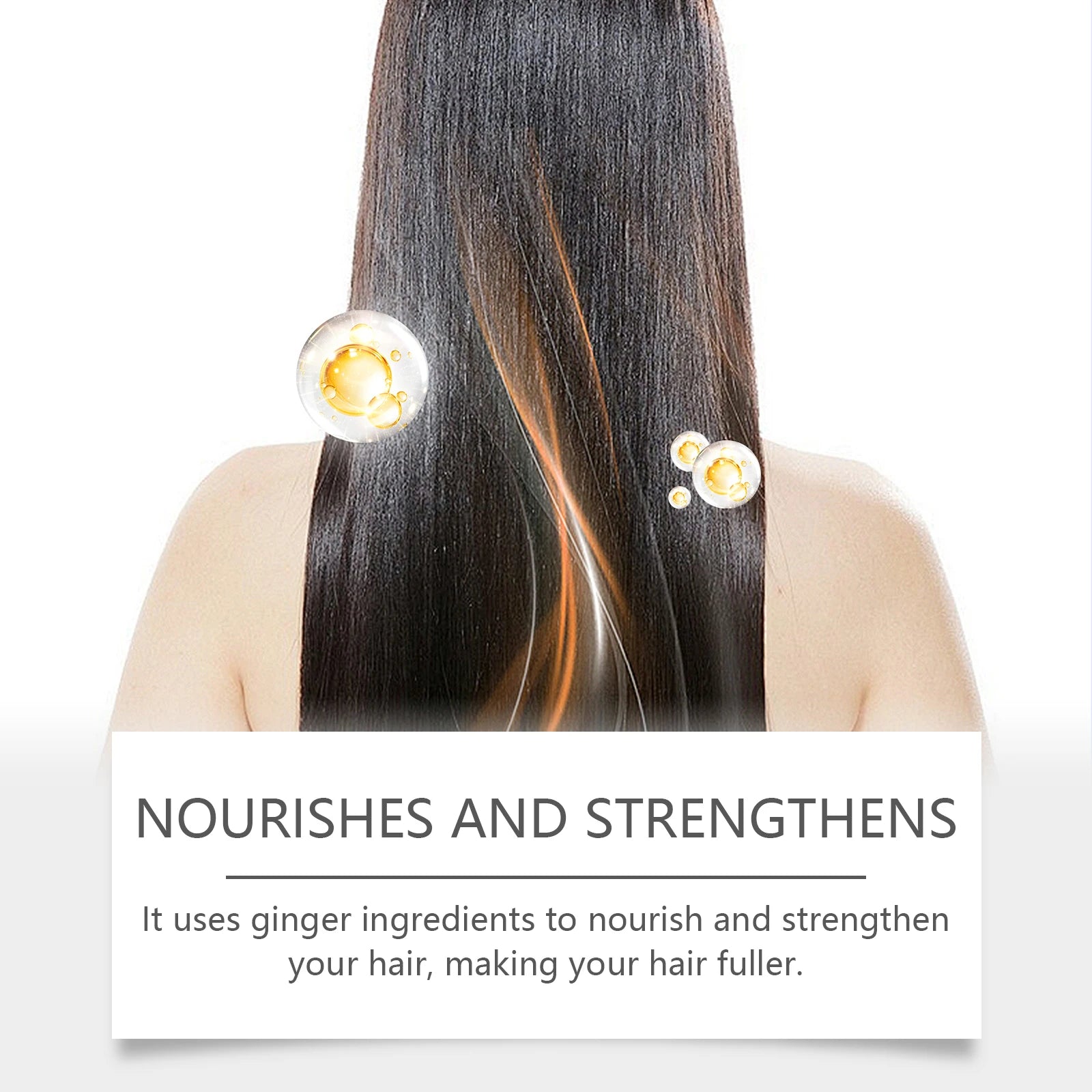 Ginger Oil For Hair Growth Serum Repair Damaged Hair Improve Hair Thinning Frizziness Reduce Split End Hair Loss Treatment Spray
