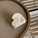 3.5cm Small Hairclaw Acetate Hair Crabs for Girls Cute Heart Shaped Hairclips Women Hair Accessories Hair Pins and Clips