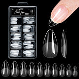 100/320/600Pcs Short Almond Nail Tips Soft Gel Nail Tips Full Cover False Nail Tips For Acrylic Nails  Salon Home Press On Nails