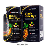 30ml/500ml 3-in-1 Quick Hair Dye Shampoo Natural Black Herbal Hair Dye Moisturizes Mild Hair Dye Conditioner Hair Care Products