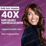 Hair Vitamin Gummies with Biotin Vitamin C E Daily Hair Care Support Nutritional Supplement Berry Flavor 60 Pieces