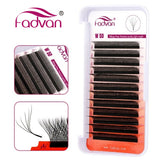 FADVAN M/L/L+/C/D Curl 3D/4D/5D W Shape Eyelash Extensions Waterproof Curling Natural Volume Lashes Soft Black False Eyelashes