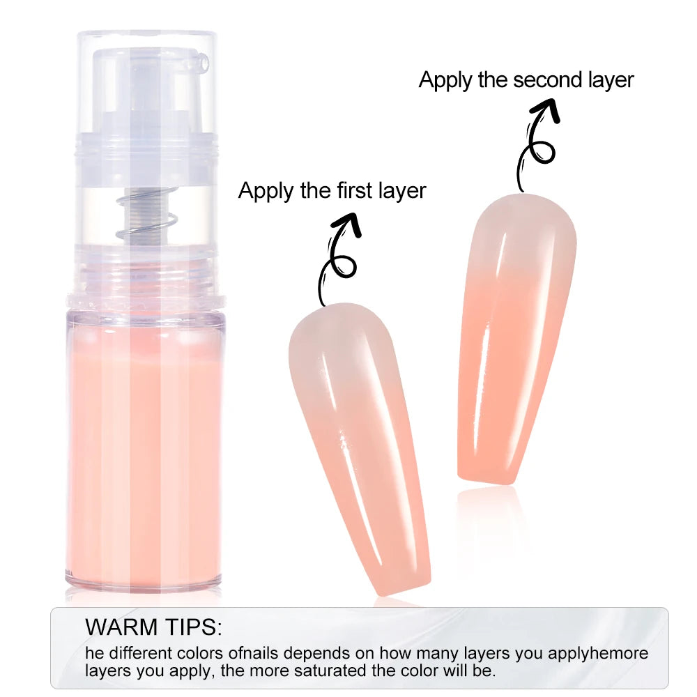 10g/bottle Nail Art Ombre Spray Powder Pearl Gradient Nail Pigment 12colors Blush Ombre Neon Nail Spray Powder Nail Supplies #FA