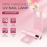 Convenient Handheld UV/LED Nail Lamp Set Handheld Light with Stand LCD Display USB Gel Nail Dryer for Quick Curing All